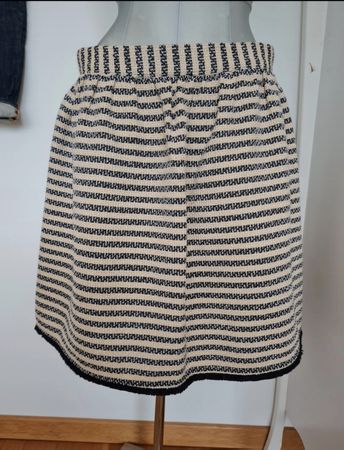 Jupe trapèze Shirtaporter Italie T 38-40 rayures élégante
