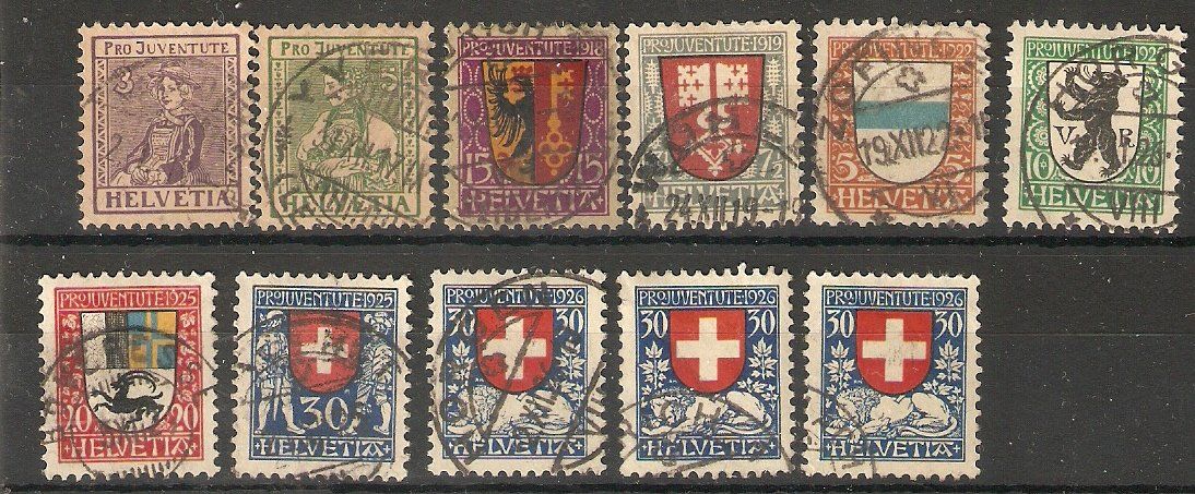 Alle Briefmarken: PJ 11 gute Werte – Gebraucht aus Lausanne von Whorvath