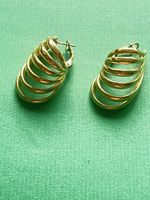 Vintage Vergoldet Ohringe Design (4x2cm)