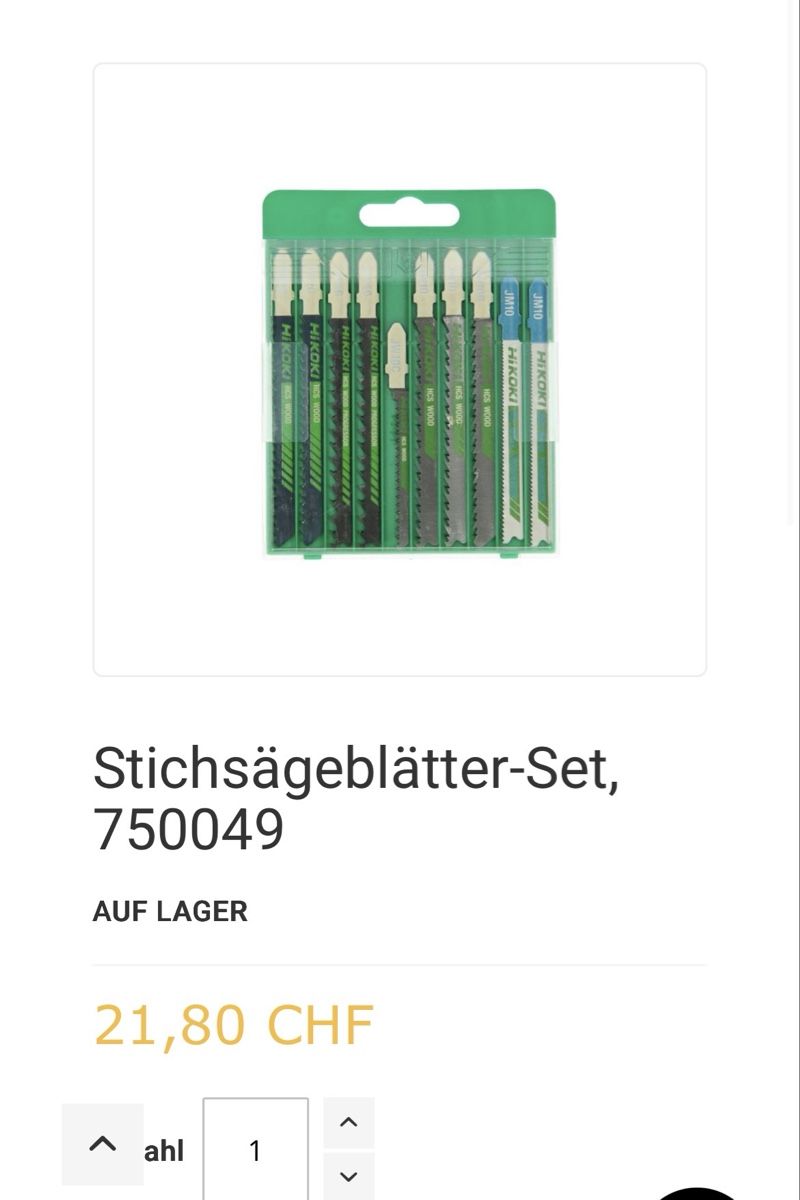 Seghe: 12 Stück Stichsägeblätter div. – Nuovo (secondo la descrizione) da Hittnau venduto da Oracel 1