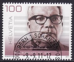 SBK-Nr. 1404 (Komponist Paul Burkhard 2011) ET-gestempelt
