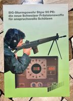 SIG Stgw 90 PE Werbeplakat Schweiz ca. 1985 - 70x100cm