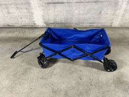 Bollerwagen blau faltbar Outdoor neuwertig