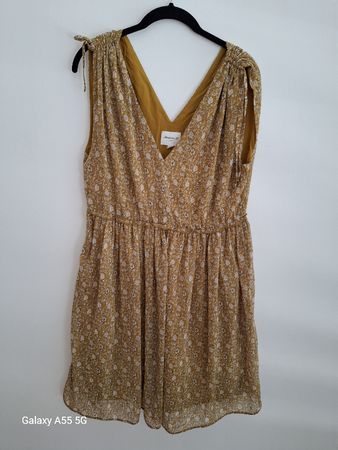 Robe d'été Maison 123 T40 fleurie jaune moutarde