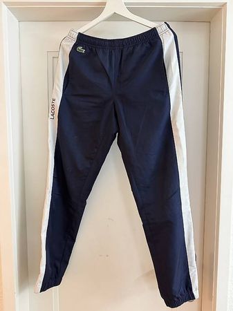 Lacoste Sport Trainingshose, Gr. S, navy/weiss