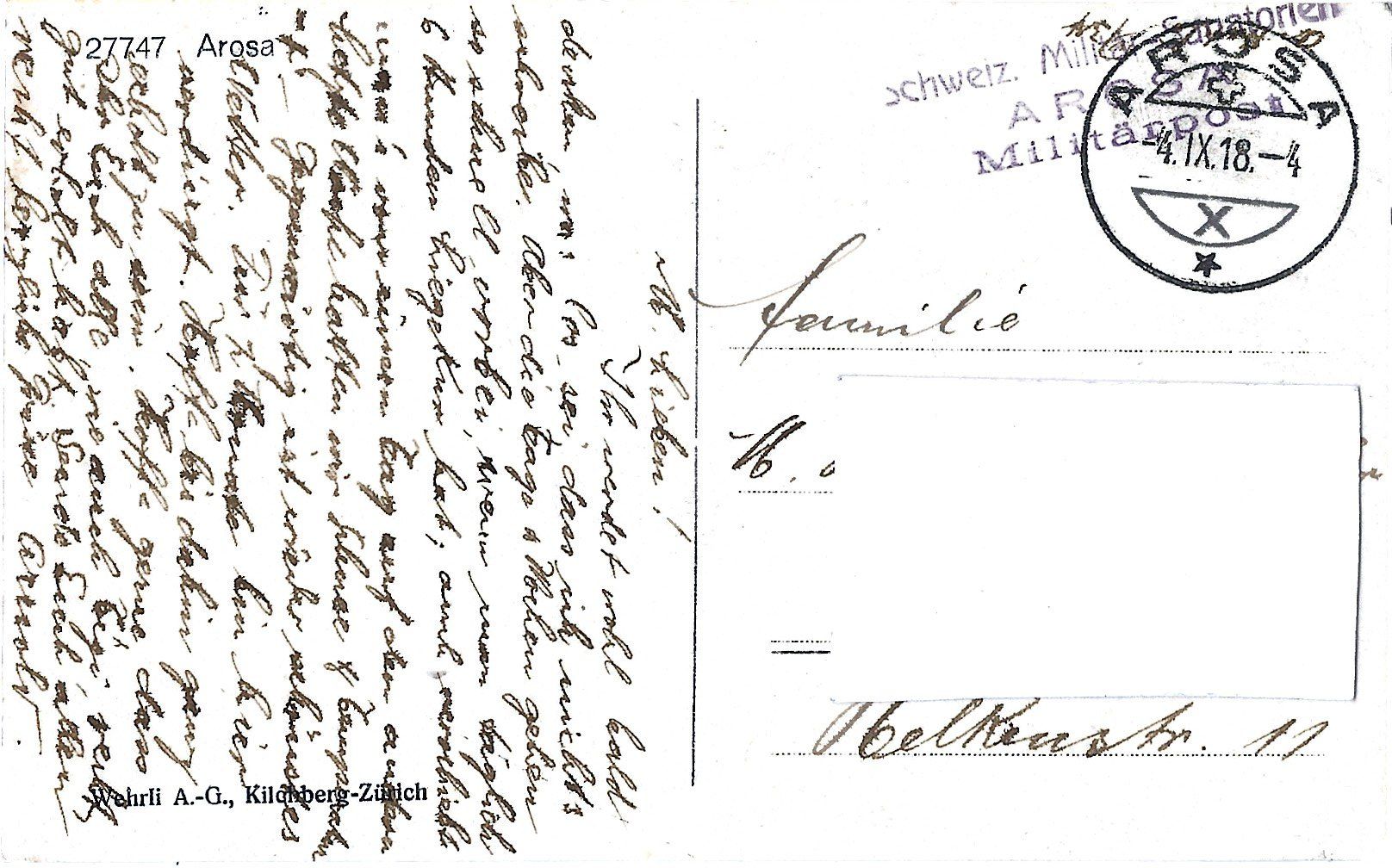 Ansichtskarten: 27747    Arosa – Gebraucht aus Bütschwil von Jackson1A 1