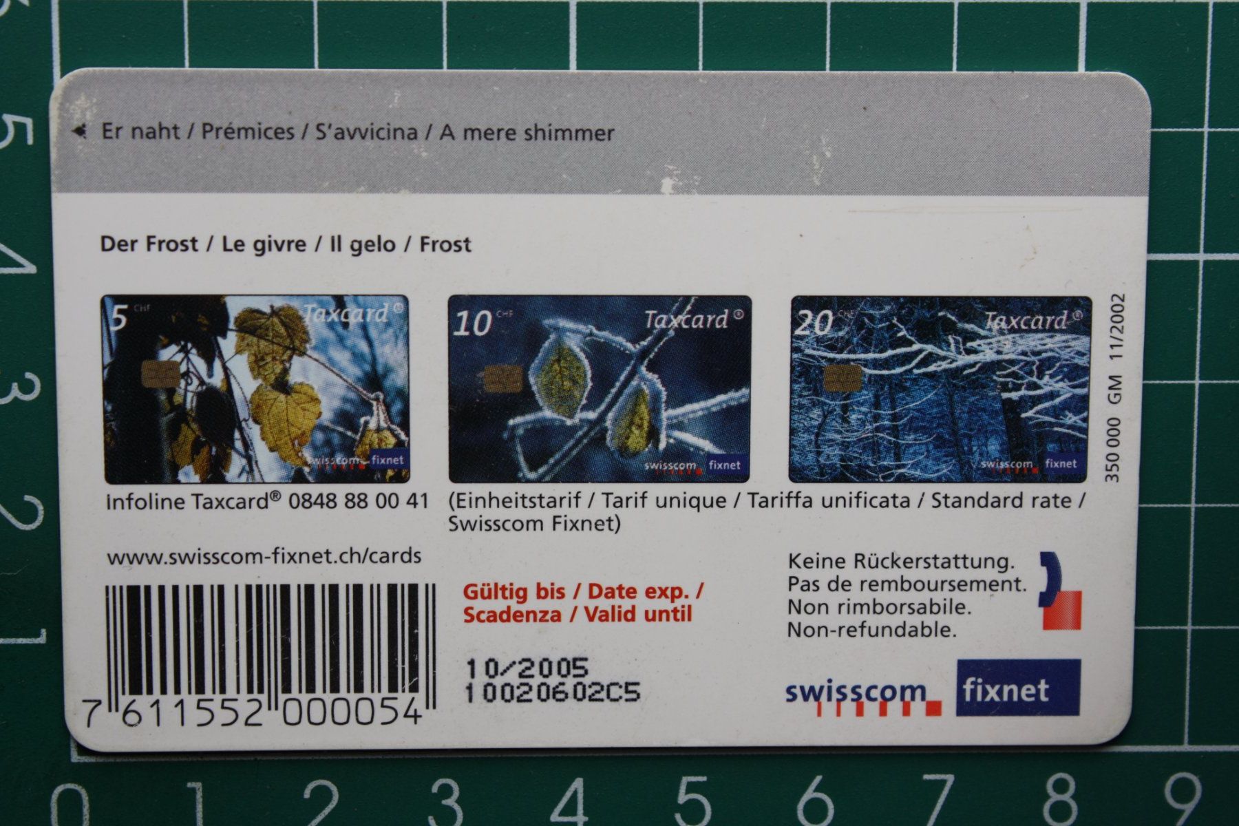 Swisscom Schede telefoniche: swisscom fixnet taxcard /geschenkkarte – Usato da Laupen BE venduto da Gufi57 1
