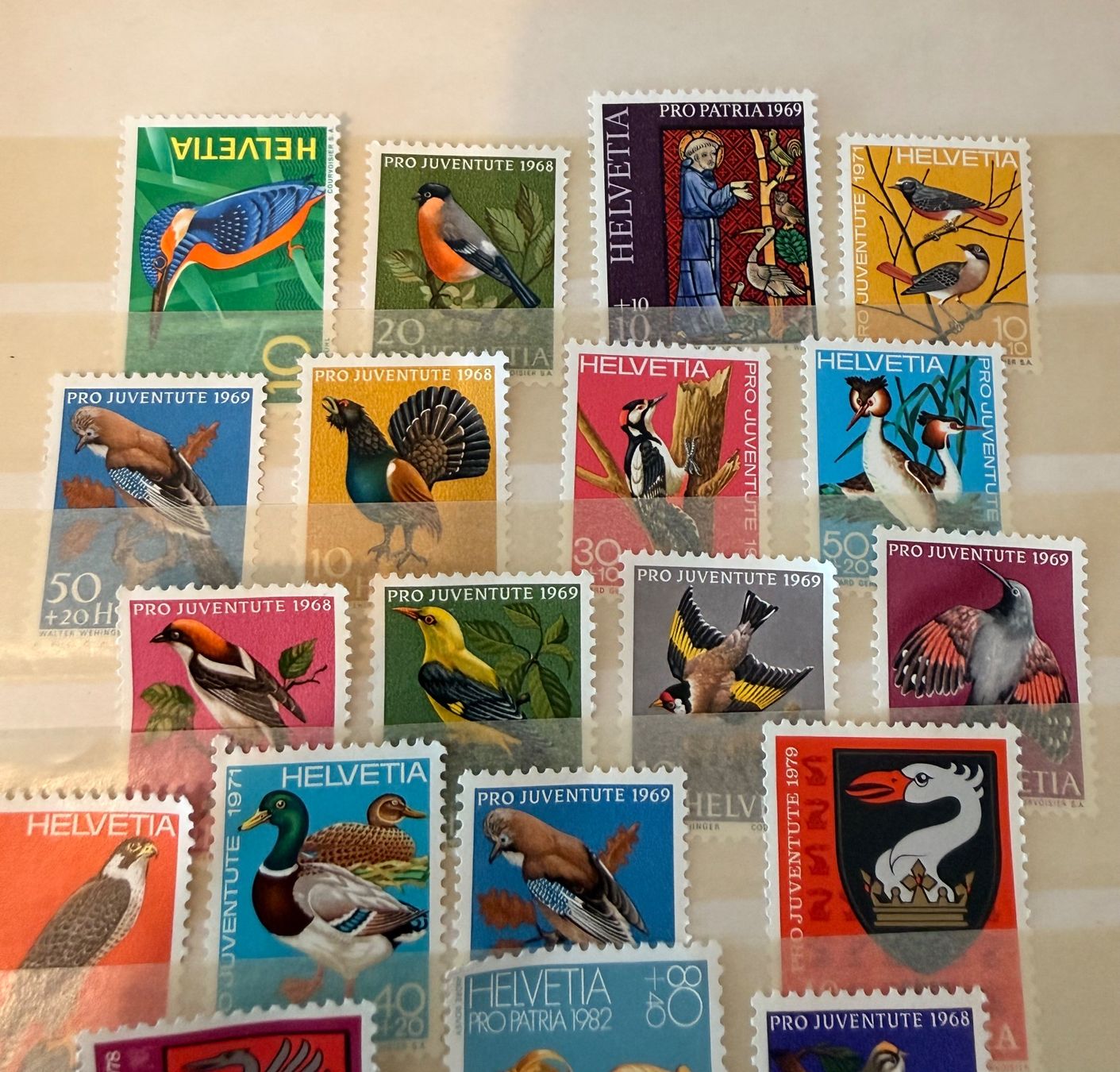 Alle Briefmarken: 23 timbres différents thème oiseaux Neufs – Gebraucht aus Genève von lac_pf6t 1