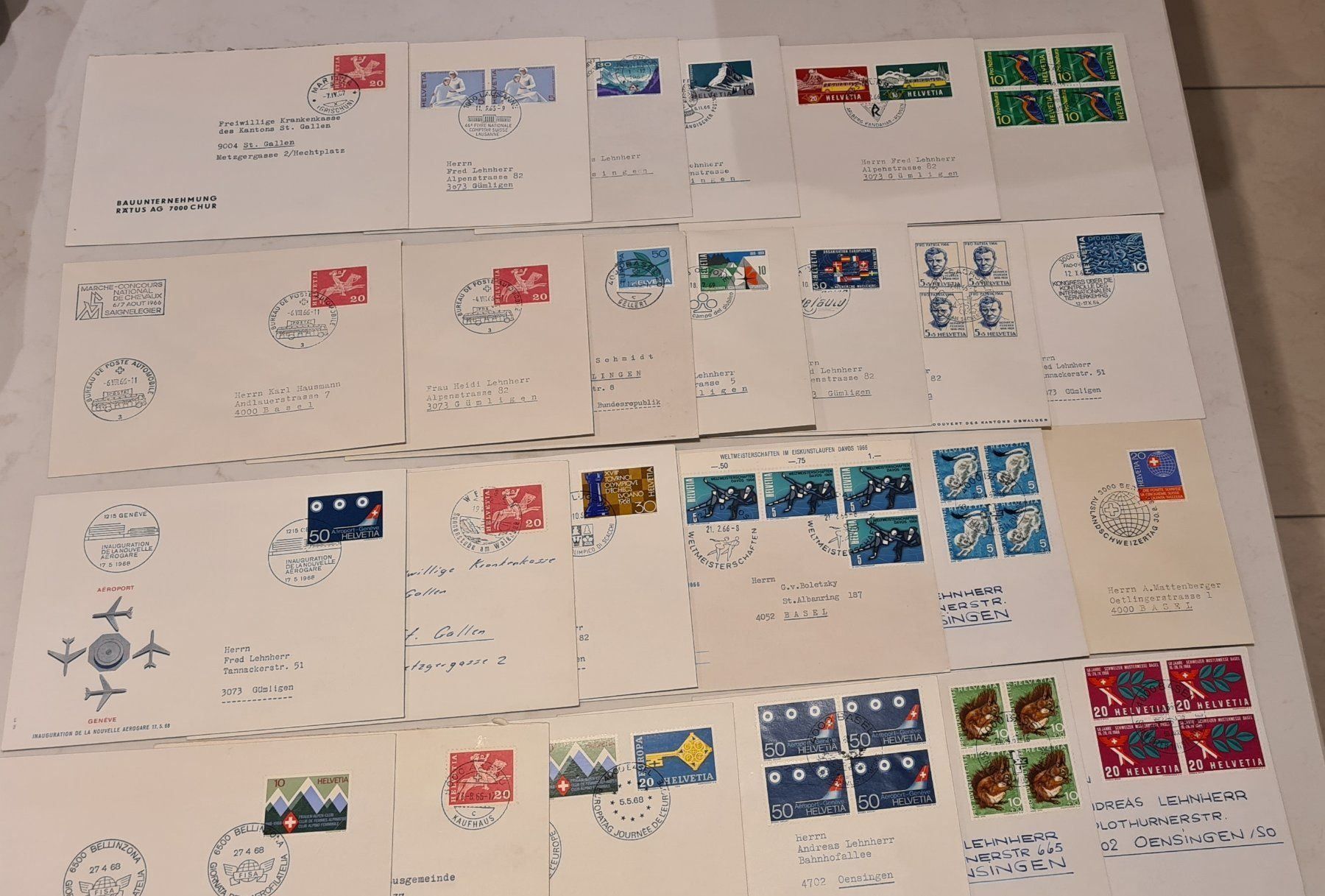Tutti i francobolli: 78 FDC Schweiz ab 1965 – Usato da Oberglatt ZH venduto da Pacos2000 1