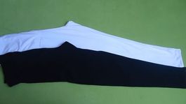 Schwarze & Weisse Umstands-Leggings, Damen Gr. S,