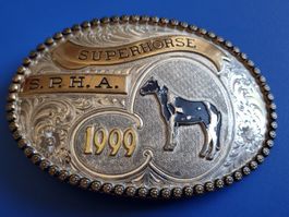 Gist Sterling Silver Overlay  SUPERHORSE 1999 Gürtelschnalle
