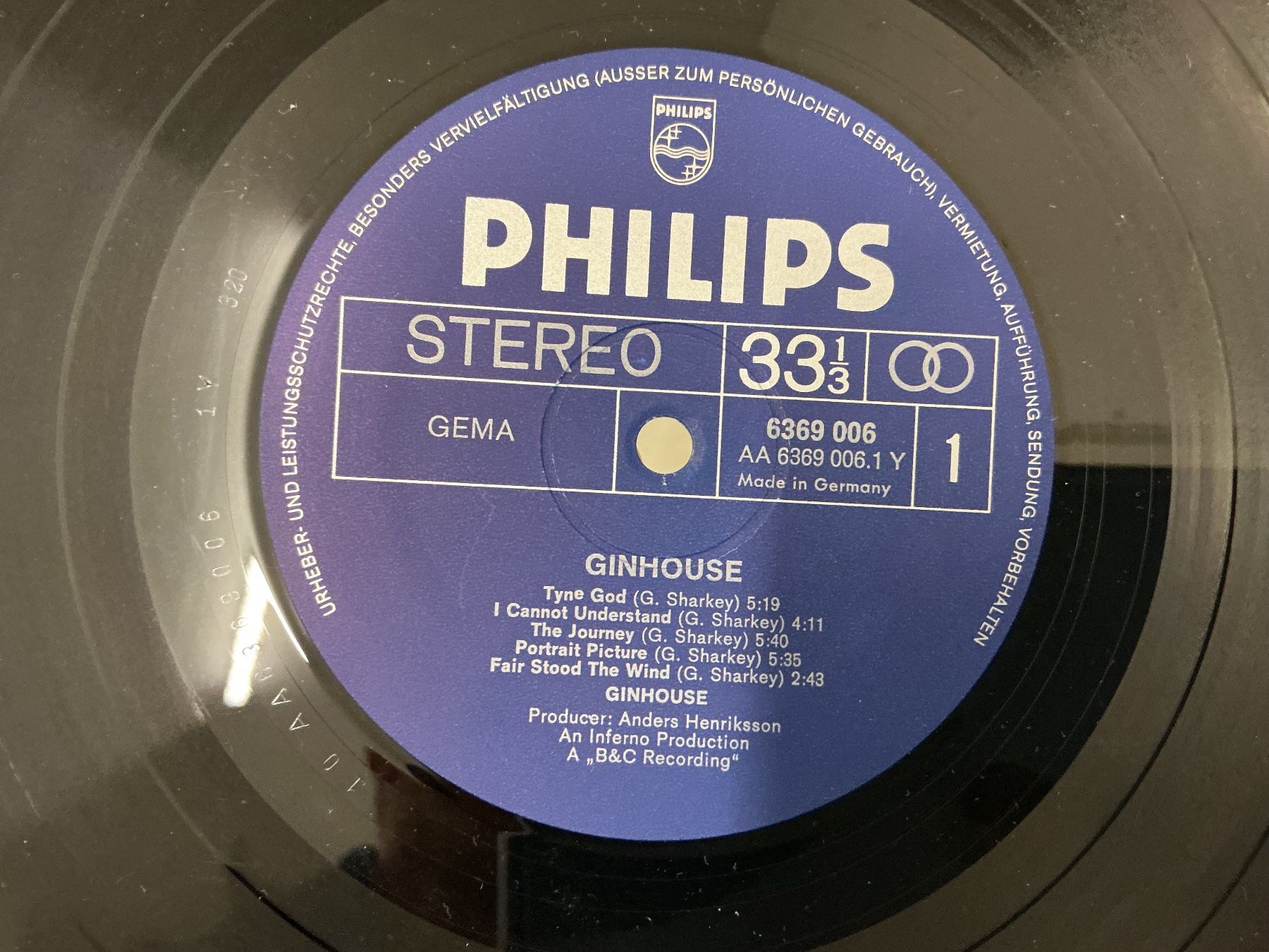 Schallplatten: Ginhouse LP VG+ – Gebraucht aus Winterthur von Tumko-Vinyl 4