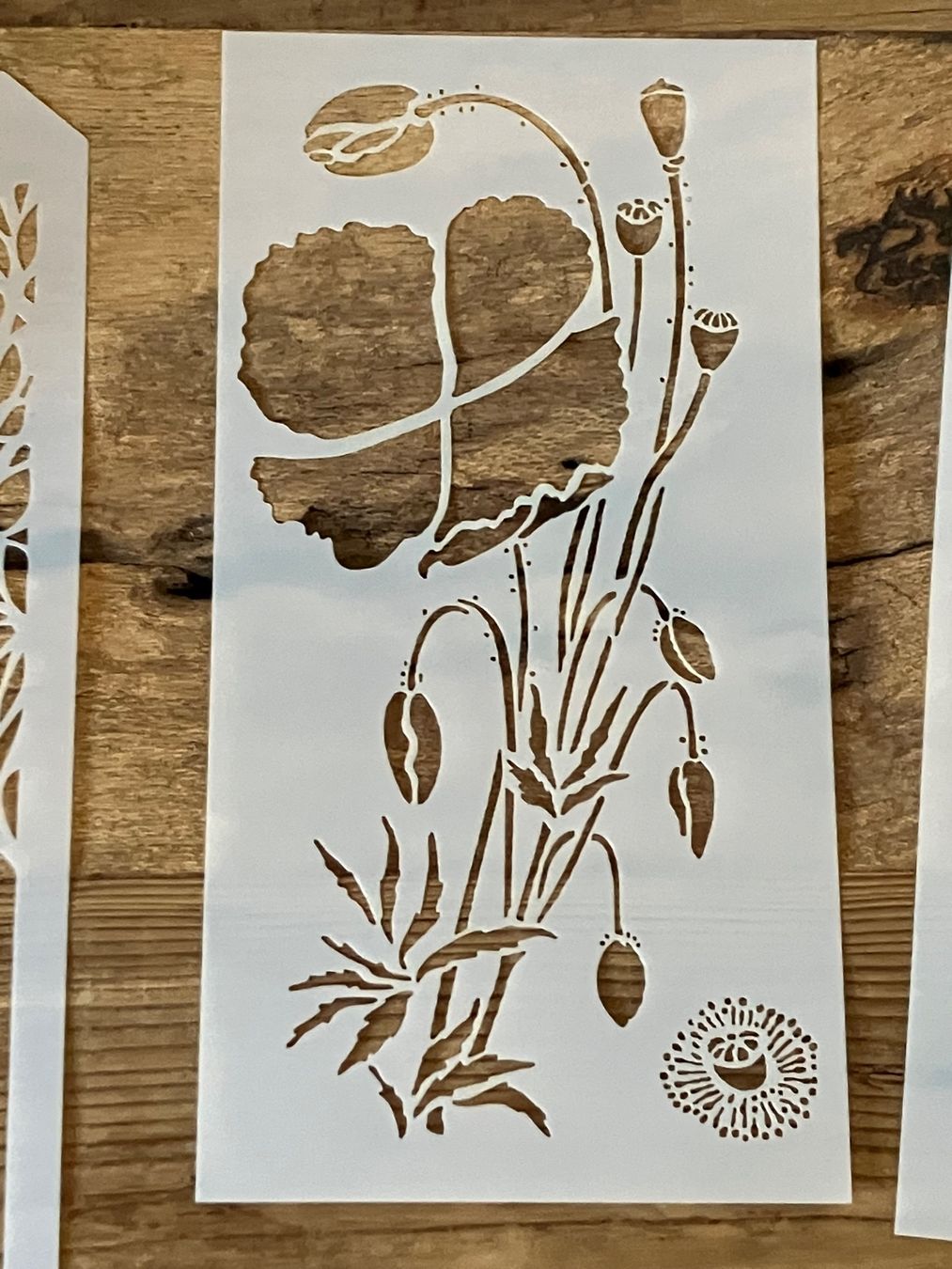 Sciablone: Neues 3er  Set Malschablonen Bäume, Mohn, Schafgarbe – Nuovo e nell'imballaggio originale da Effretikon venduto da wenuss 3