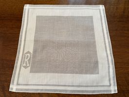 Taschentuch weiss mit Monogramm R guter Zustand
