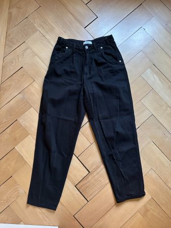 BERSHKA - 7/8 Jeanshose schwarz 38