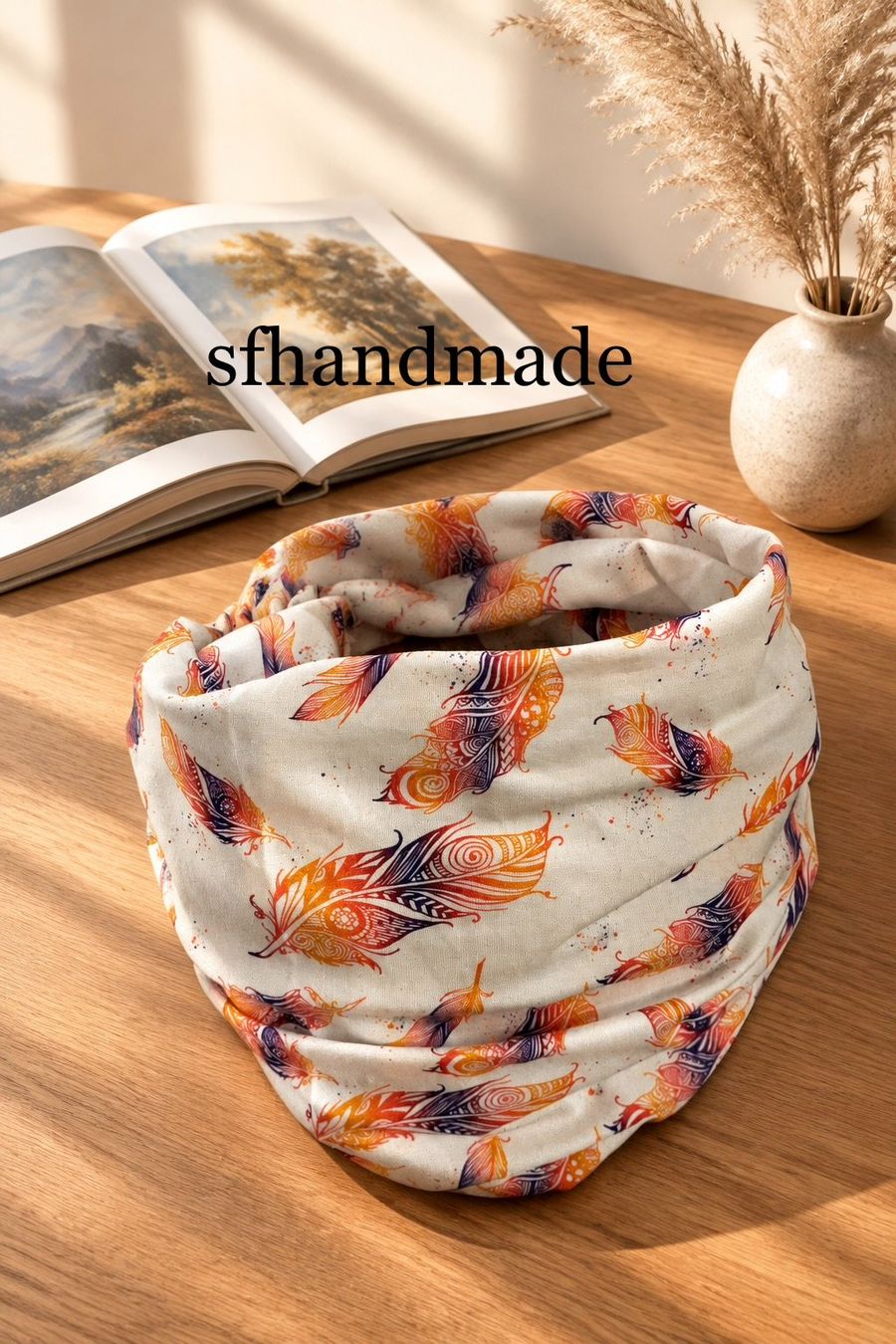 Foulard & Sciarpe: 🪶Boho-Federtraum Loop🪶 sfhandmade – Nuovo (secondo la descrizione) da Baar venduto da sfhandmade 1