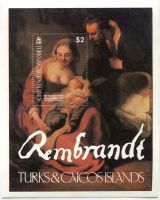 Block "Malerei. Rembrandt" Turks- und Caicosinseln.