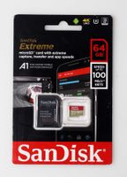 SanDisc Extreme micro SD Card 64 GB mit SD Adapter, OVP