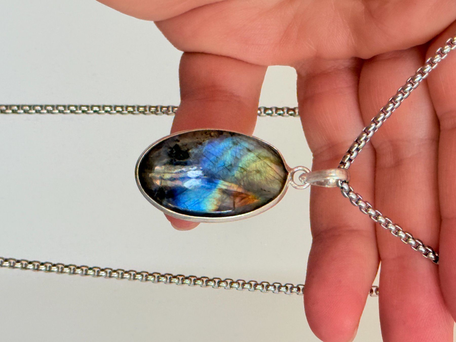 Catenine: Collier avec Labradorite – Nuovo e nell'imballaggio originale da Genève venduto da AWWA 1