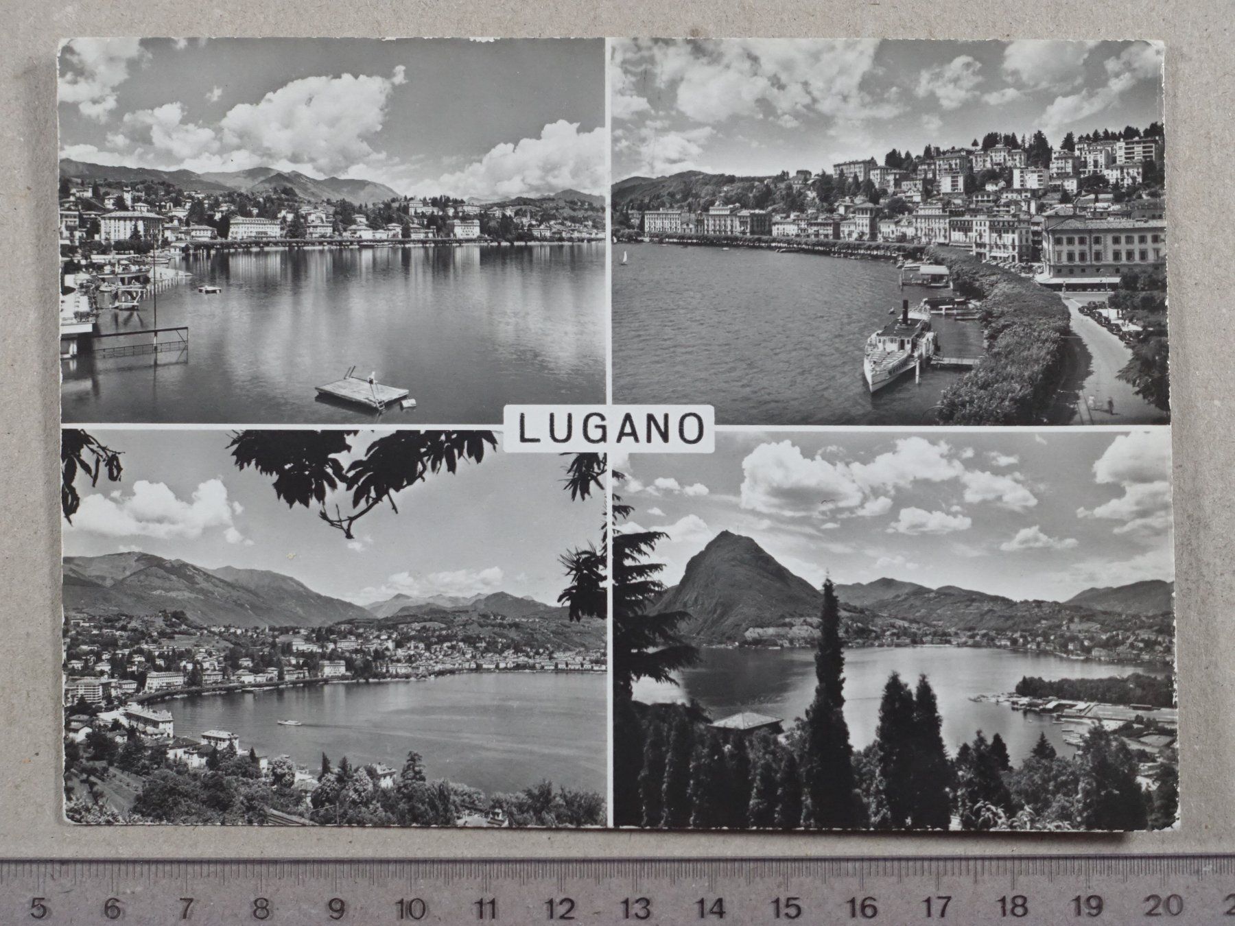 Cartoline postali: Lugano, 1961 – Usato da Lenzburg venduto da fh1