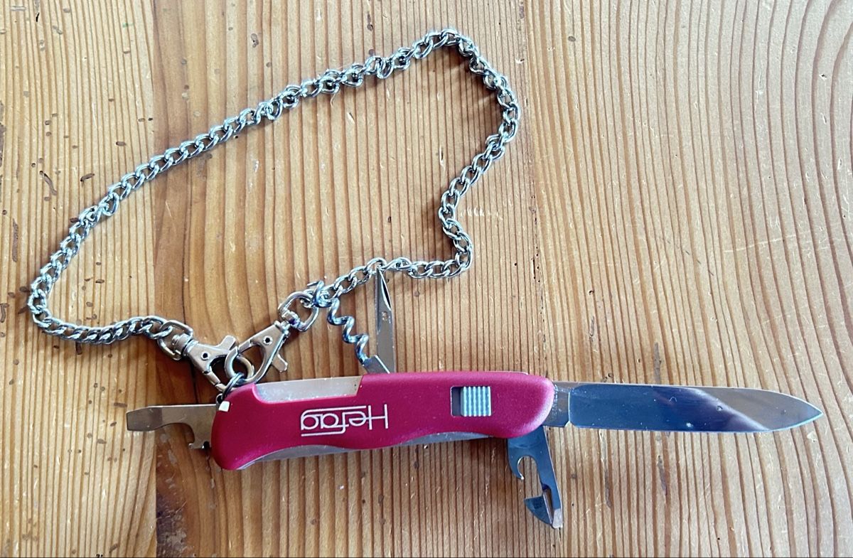 Victorinox Coltelli tascabile: ViktorinTaschenmesser rot mit Metallkette  – Nuovo (secondo la descrizione) da Oberrüti venduto da SussiundStrolch