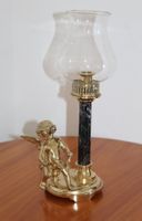 Massiver Messing , Marmor Kerzenhalter mit Engel und Trauben