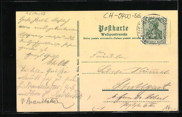Cartoline postali: Rorschach, Blick in die Mariabergstrasse – Usato da Berlin venduto da bartko-reher 1
