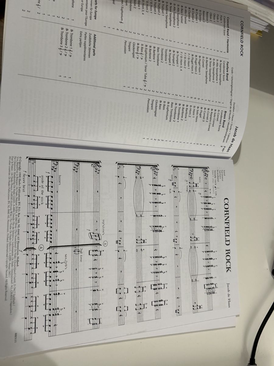 Libri: Brass Band Noten: Cornfield Rock – Nuovo (secondo la descrizione) da Galgenen venduto da Red27 1