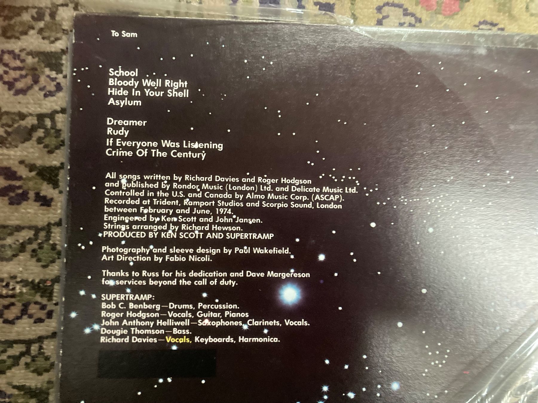 Dischi in vinile: Supertramp  2 Lp's -  1 Preis – Usato da zürich venduto da papalapa 1