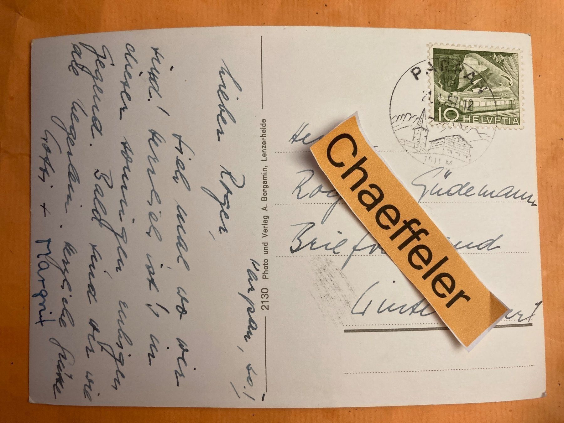 Cartoline postali: 1957  Auf der Lenzerheide – Usato da Zürich venduto da Chaeffeler 1