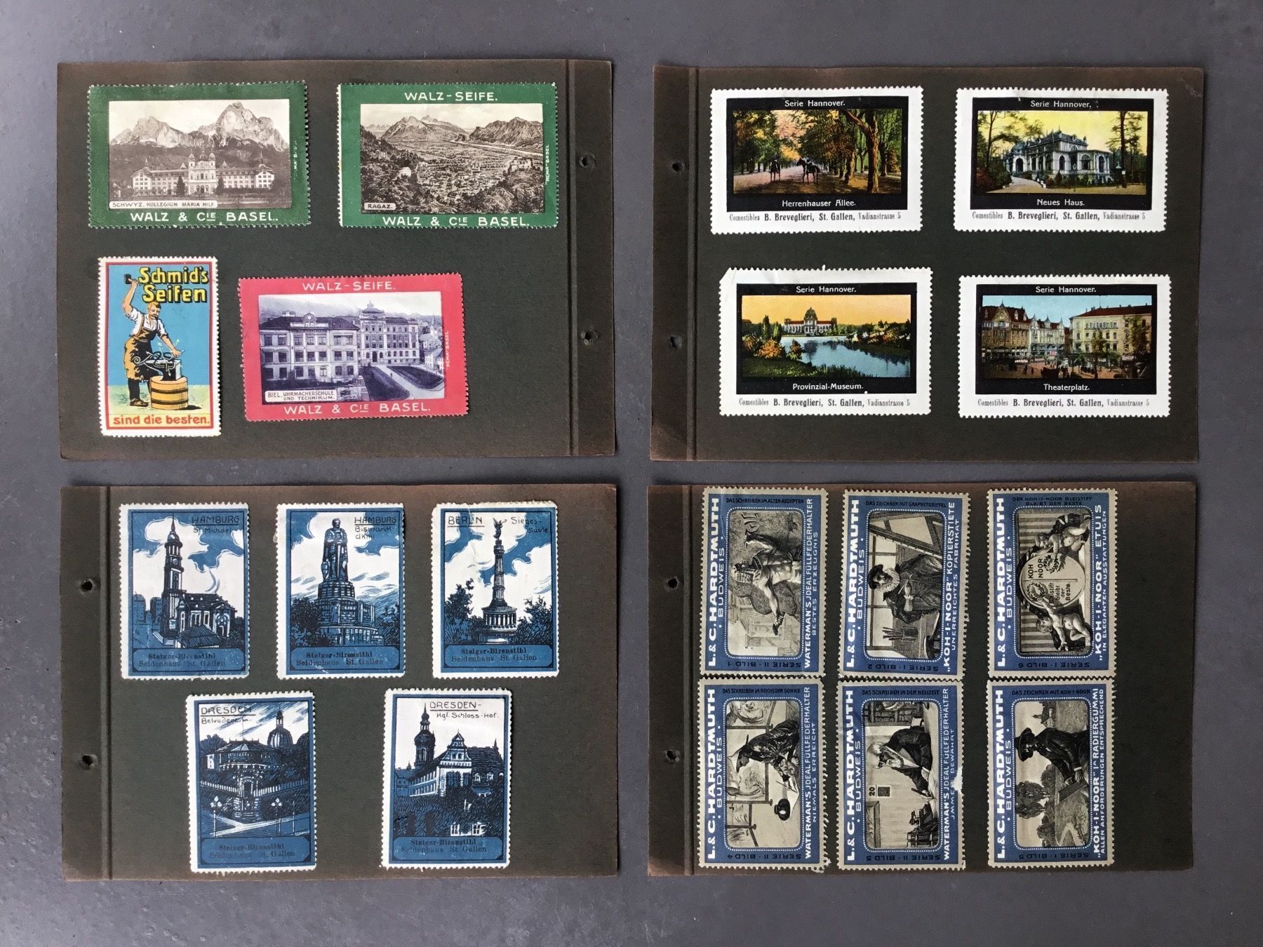 Tutti i francobolli: Reklamemarken / Werbemarken-Album antik – Usato da Eggersriet venduto da Wiese61 8