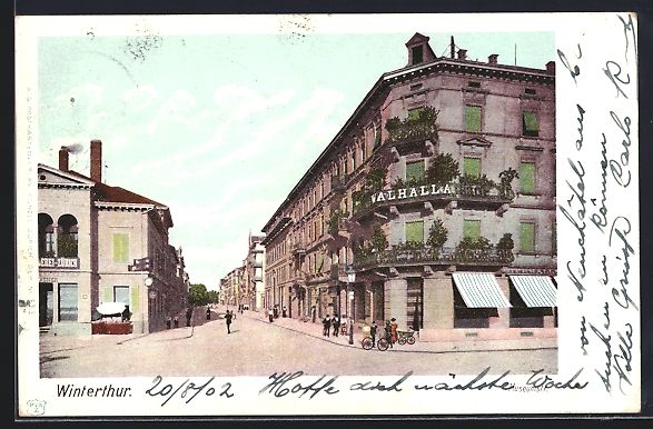 Ansichtskarten: Winterthur, Hotel Walhalla und Blick in  – Gebraucht aus Berlin von bartko-reher