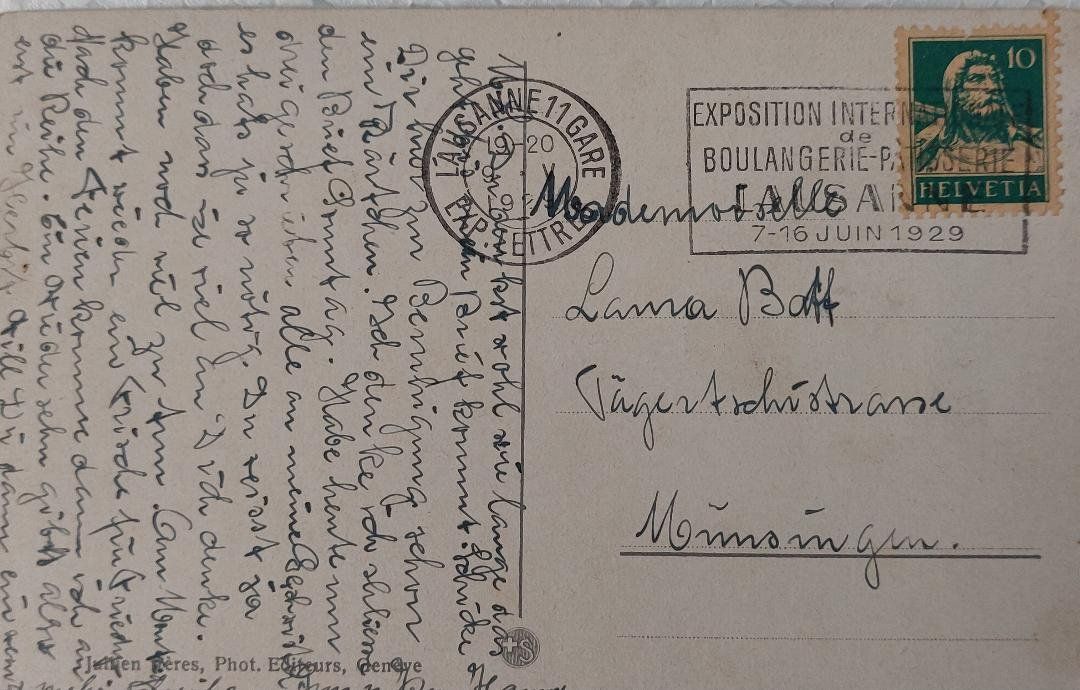 Cartoline postali: LAC  LEMAN - Barque & Dent du midi - 1929 – Usato da Delémont venduto da Domdom1 1