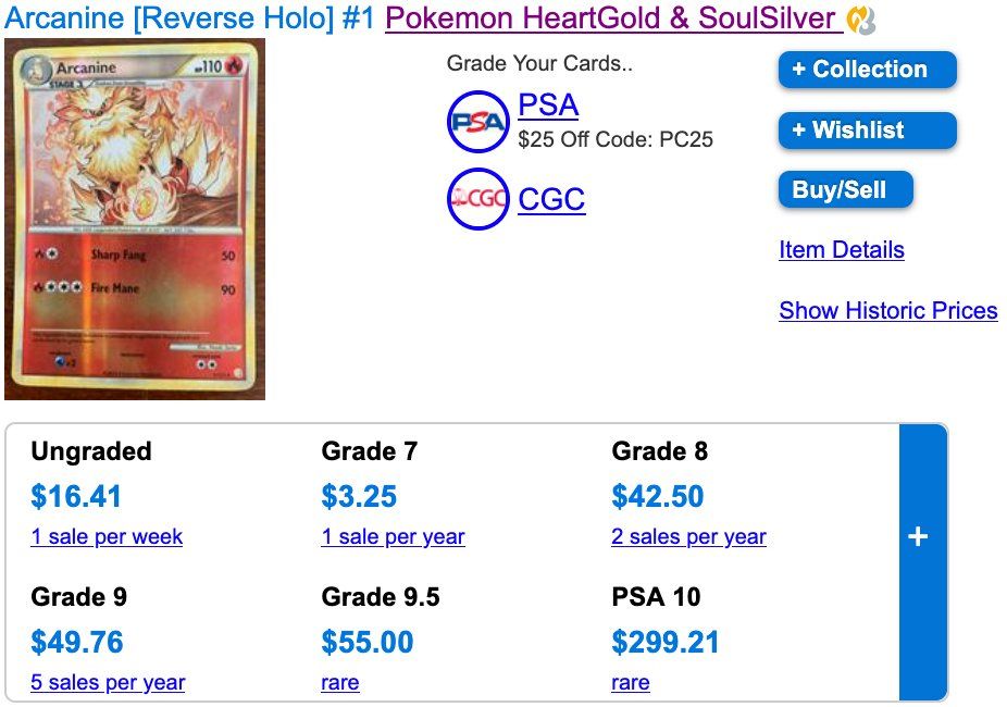 Pokémon Carte collezionabili: Arkani Rare Reverse Holo 1 – Usato da Zürich venduto da PEACECOCOON 3