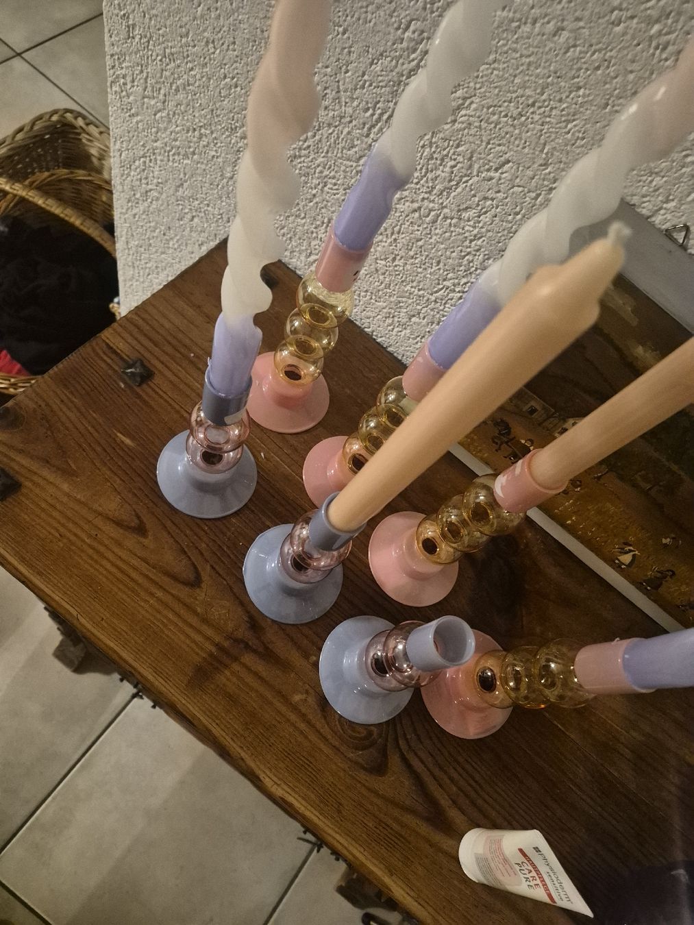 Portacandele: 7 Kerzenständer Glas / Bubbles – Usato da Frauenfeld venduto da mel_2gqy 4