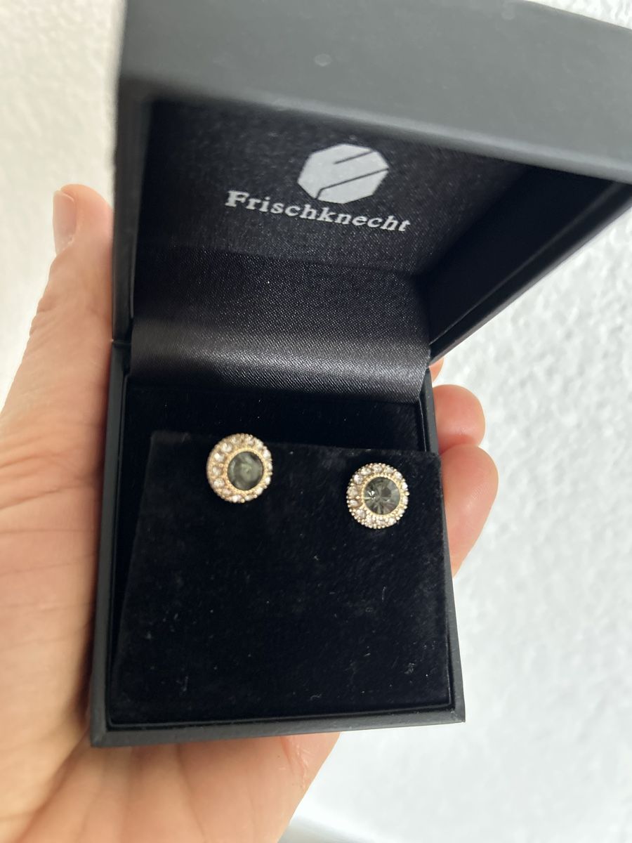 Orecchini pendenti & Orecchini a lobo: Runde Ohrstecker mit Zirkonia  – Usato da St. Gallen venduto da jojan 2