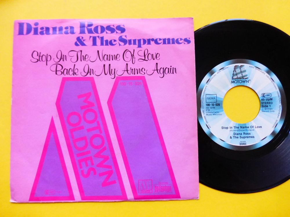 DIANA ROSS & THE SUPREMES 7" STOP IN THE NAME OF LOVE (Gebraucht) in ...