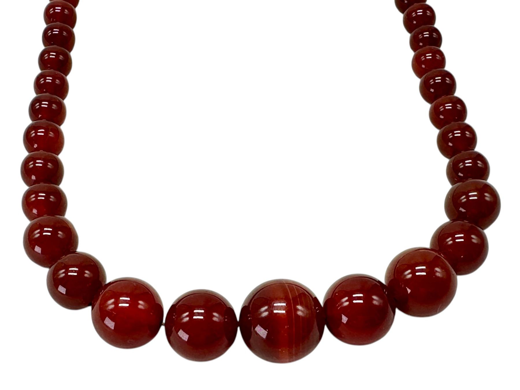 Ketten: Collier vintage en cornaline véritable, superbe éclat. 56 cm – Gebraucht aus Morges von DidisLuxeFinds 1