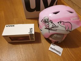 UVEX Skihelm + Skibrille Airwing 2 Set 48-52cm *Ungebraucht*