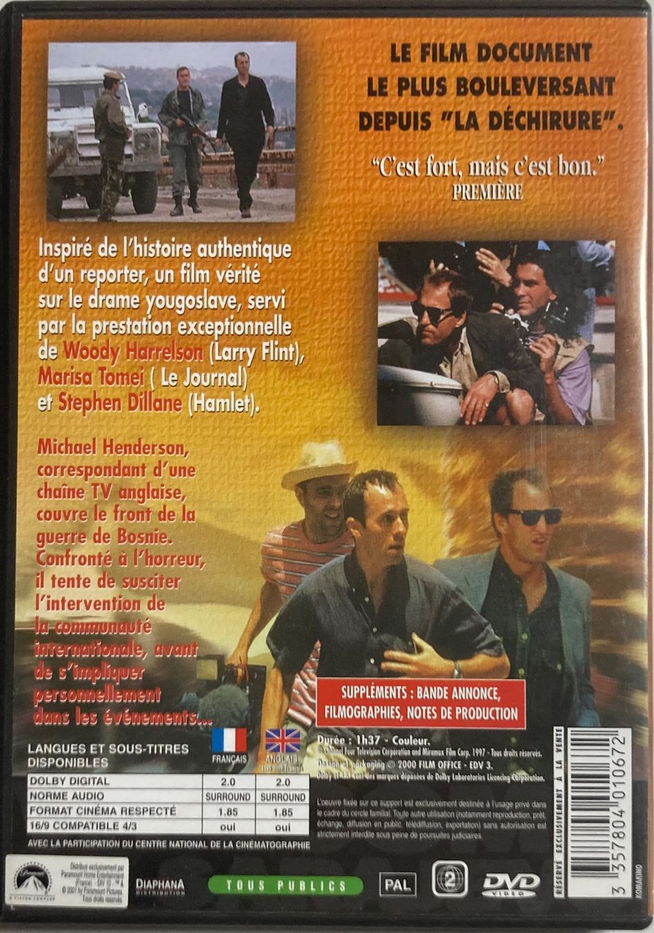 Tutti i DVDs: WELCOME TO SARAJEVO – Usato da Poliez-Pittet venduto da Newtown-Records 1