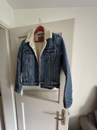 Jeansjacke mit kuscheligem Lammfell Grösse M