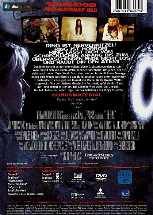 Tous les DVDs: DVD - Ring (2002) – D'occasion à Embrach par disc-planet 1