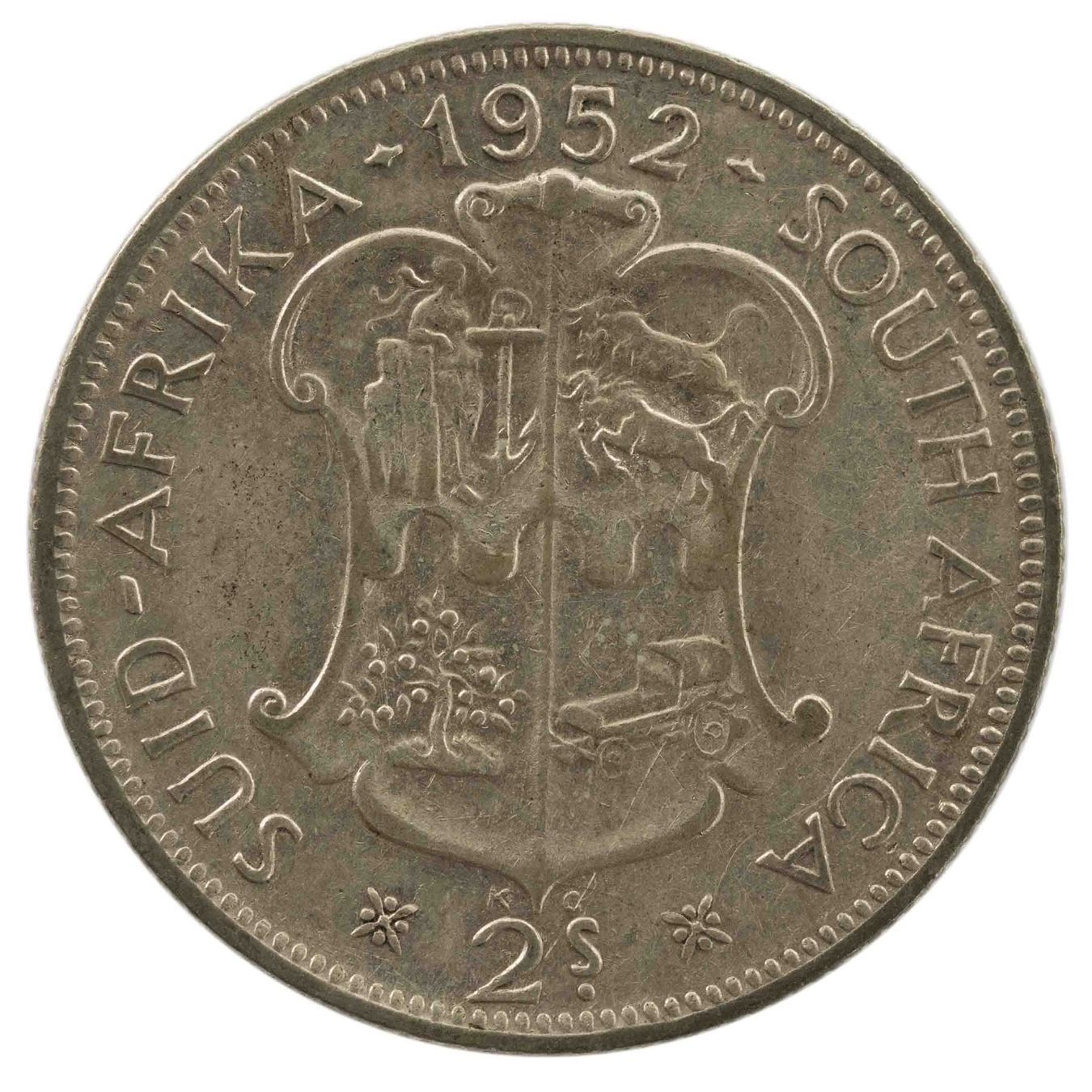 Tutti le monete: Südafrika 2 Schilling 1952 Silber – Usato da Rotkreuz venduto da Swiss-Coins 1