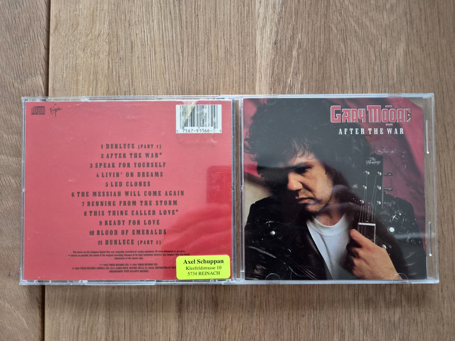 CD: CD gary Moore - After The war, 1988 – Usato da Nebikon venduto da Harley-Davidson01