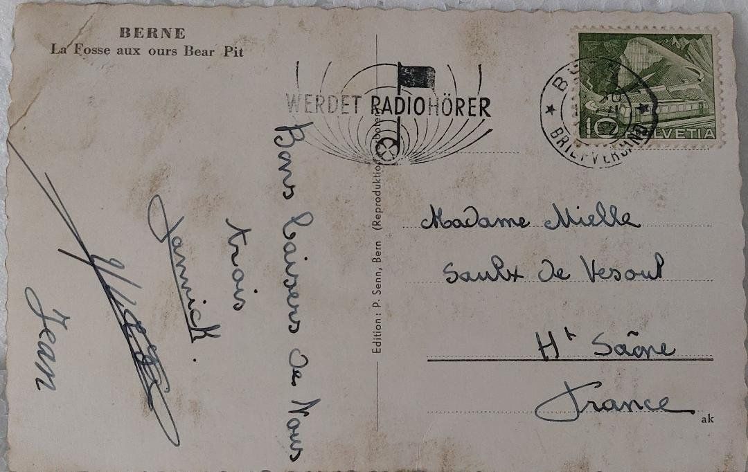 Cartoline postali: BERN - Bärengraben - 1952 – Usato da Delémont venduto da Domdom1 1
