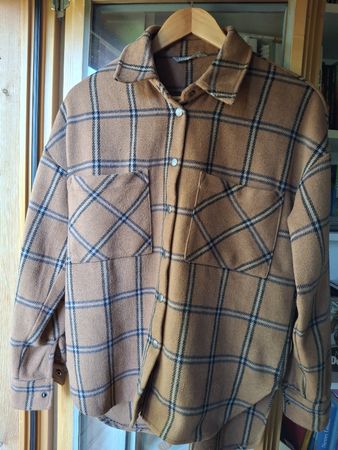 Bluse Gr. XS von only, braun kariert