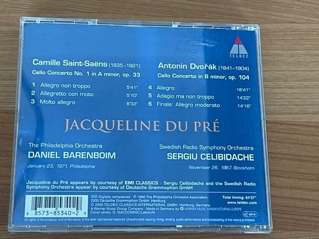 CD: Du PRE / CELIBIDACHE / BARENBOIM - CELLOKONZERTE – Nuovo (secondo la descrizione) da Fahrwangen venduto da Swirl2 2