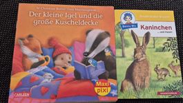2 Pixi Büchlein, der kleine Igel, Kaninchen 