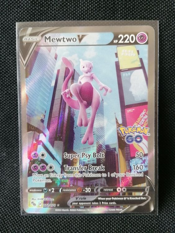 MEWTWO V ALT ART 072/078 POKEMON GO ALTERNATE ARTWORK KARTE Kaufen