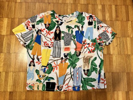 ZARA Damen T-Shirt bedruckt Gr. S 
